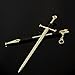KUNRUI Narsil Holy Sword Model,Length 11.8 inch/30 cm, All Metal Material with Display Stand,Mini Desktop Decorations Movie Lovers Collection