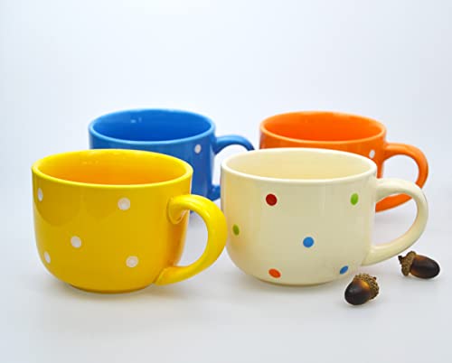 Taza de cerámica grande CHOOLD 15oz con puntos naranjas miniatura 4