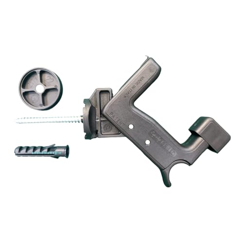 ANDROMEDAGIE® | SUPER TOP GRILLO 1 PZ VITE 70 MM NERO | Fermo Imposta Automatico Brevettato EsinPlast | Regolabile 44-60mm | Per Persiane e Scuri | Compatibile Alluminio Legno Ferro PVC