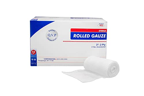 SurgiMac Cotton Rolled Gauze for Wound Care, Sterile, 2-Ply, 3 Inch x 5 Yard Roll, for Effective Wound Care & Comfort miniatura 1