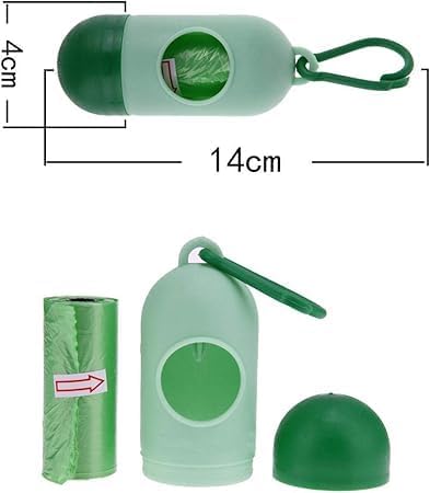 Image of Disposable Diaper Bags for Baby - 120 Bags (8 Rolls) with 1 Dispenser | Scented, Leak-Proof & Biodegradable Nappy Disposal Bags for Travel, Wet Clothes & Pet Poop