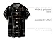 QIVICIMA Mens Bowling Shirts Hawaiian Shirt Big and Tall Retro Button Up Vintage Guayabera Camp Shirt B Black Gold 6XL