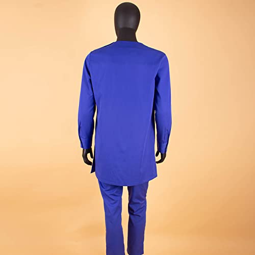 Tracksuit Men African Suits Shirts and Trouser 2 Piece Set Long Sleeve Plus Size Attire Dashiki Clothes4