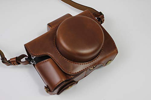 E-M10 Mark Iv Case, Bolinus Handmade Pu Leather Fullbody Camera Case Bag Cover For Olympus Om-D E-M10 Mark Iv With 14-42Mm Ez Lens Bottom Opening Version + Neck Strap + Mini Storage Bag (Coffee) #TOP2