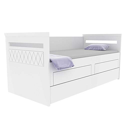 Bicama Infantil 2 Gavetas Estilo Baby Kind Móveis Branco