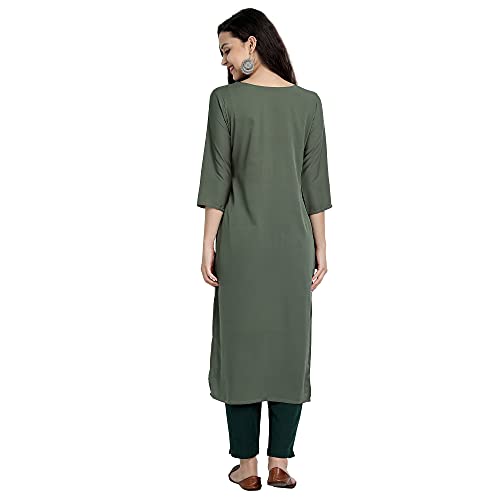 Image of Women's Crepe Straight Kurta