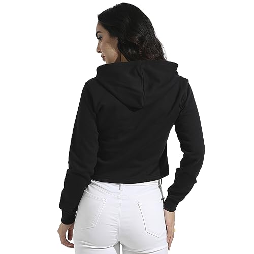 Image of PINACOLADA Women's Typographic Print Hoodie with Ribbed Hem for Casual Wear | Pull On Closure | Hooded Neck | Long Sleeve | Cotton Sweatshirt Crafted with Comfort Fit for Everyday Wear