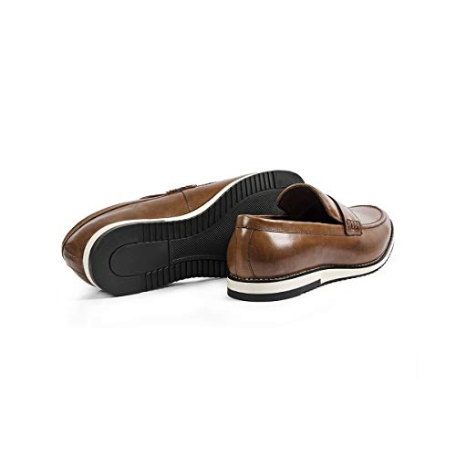 Sapato Casual Masculino Loafer Couro Legítimo Italy Reverso - 1104 - Caramelo Cor:Marrom;Tamanho:37