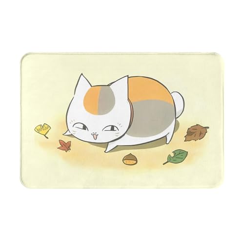玄関マット ニャンコ先生 夏目友人帳 かわいい 漫画 ドアマット バスマット 滑り止め 耐摩耗 おしゃれ キッチンマット ふわふわ 洗える 四季通用 人気 アニメ 40x60cm