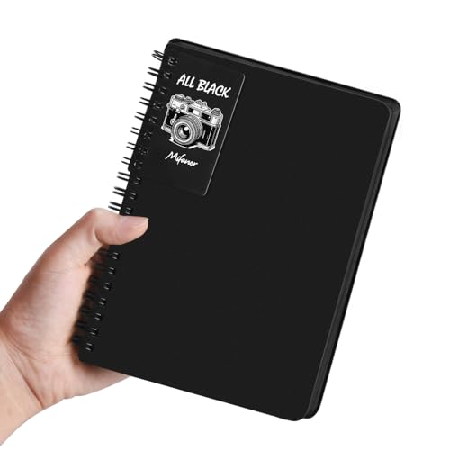 5' x 7' Premium Black Paper Mixed Media Sketchbook, Spiral...