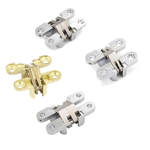 NEIQIUWING Per cerniera invisibile in acciaio inox per porte pieghevoli, cerniera a croce
