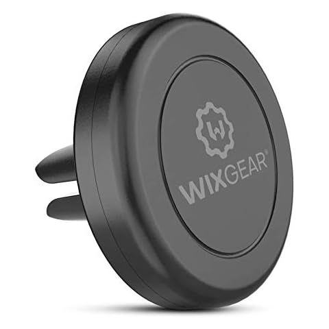 WixGear Universal Air Vent Magnetic Phone Car Mount Holder with Fast Swift-Snap Technology for Smartphones and Mini Tablets, Black Cover