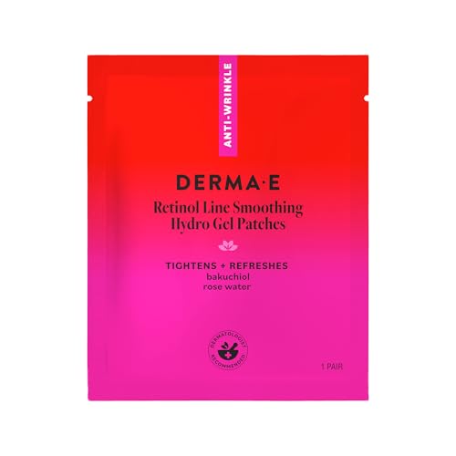 Patchs hydrogel lissants au rétinol DERMA E pour estomper les rides du contour des yeux