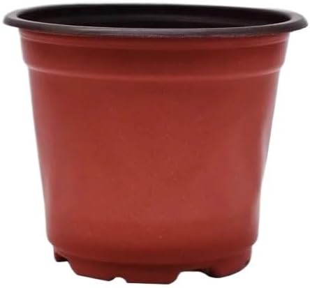 Plastic Seeding Nursery Pot Black Red Plants Pots Seedling Cups Grow Box Planters Home Garden Potted Container(100PCS)
