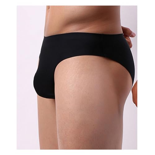 Men Ice Silk Seamless Underwear See-Through Briefs Thin Bikini Underwear4