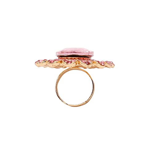 Image of SOHI Cocktail Ring for Women & Girls, Chunky Ring, Finger Ring, adjustable ring, Ladies Ring, Gold Plated Ring, aesthetic jewellery, hand ring for women