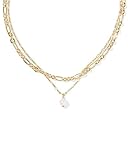 Kendra Scott Ashton Multi Strand Necklace, 14K Gold-Plated Brass, Fashion Jewelry for Women, Freshwater Cultured Pearl