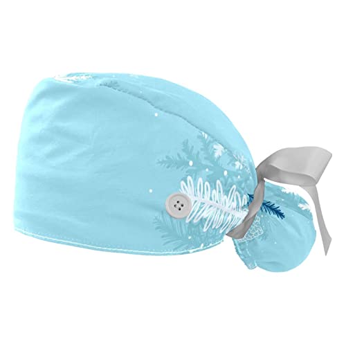 Casquettes de travail JDEZ avec arbres d'hiver pour rester au frais en cuisine et laboratoire
