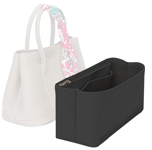 Lckaey tote bag organizer for hermes garden party Purse 30 Handbag Felt insert Y085black-M
