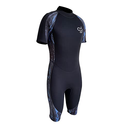Pzzmy Wetsuit Shorty Men Short Diving Suits 3Mm Neoprene Suits - Paddle Boarding Surfing Suit Short Sleeve For Scuba Diving Canoeing Snorkeling - Shortie Wetsuits Men #TOP3