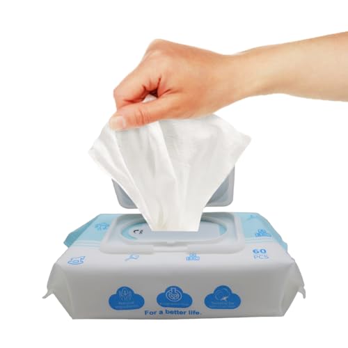 Cleaning Wipes, Hand and Mouth Soft Wipes, Unscented and Hypoallergenic, 3 Packs of 60 Wipes - Image 3