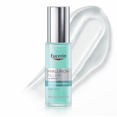 Eucerin Hyaluron-Filler Booster Idratante 30 ml, Siero idratante viso ultra leggero e rinfrescante, Siero viso Acido Ialuronico e Glicerina, Formula in gel-crema per tutti i tipi di pelle