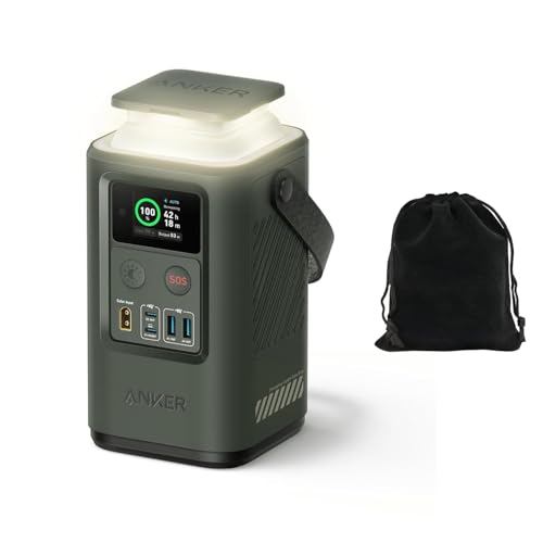 Image of Anker 548 Power Bank: 60,000mAh Portable Charger with 60W USB-C, Emergency Lighting, Solar Rechargeable - Ideal for Travel, Camping, and Home Backup Power Supply, Includes Travel Pouch