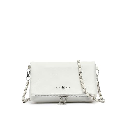 MISAKO Laurini bolso bandolera pequeño con solapa Mujer - Laurini Blanco 13 X 20 X 4 cm