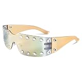 Crazy Feng Y2K Rave Grommet Sunglasses for Women Men 2026 Futuristic Outfit