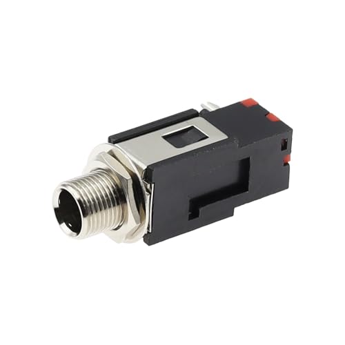 Conector de audio tipo jack de 6,35 mm y ángulo recto modelo PJ-602B para repuesto 4