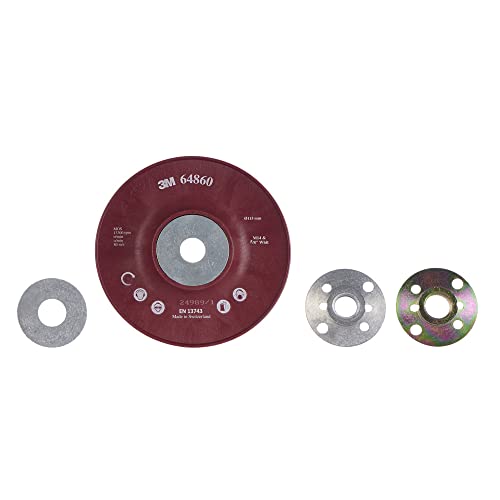 3M High Performance Ribbed Back-Up Pad, 115 mm, Red