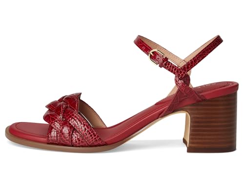 Cole Haan Cole Haan Women's Ambrose Braid Sandal, Rio Red Croc Print, 9.5-B US