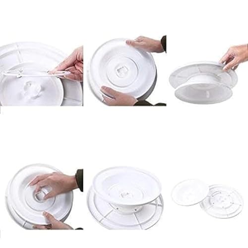 Image of 11 Inch Rotating Turntable for Cake Decorating & Frosting, Revolving Display Stand with Baking Tools and Accessories, White (Multi Color)