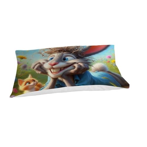 Housse de couette avec fermeture éclair animaux imprimé 3d single