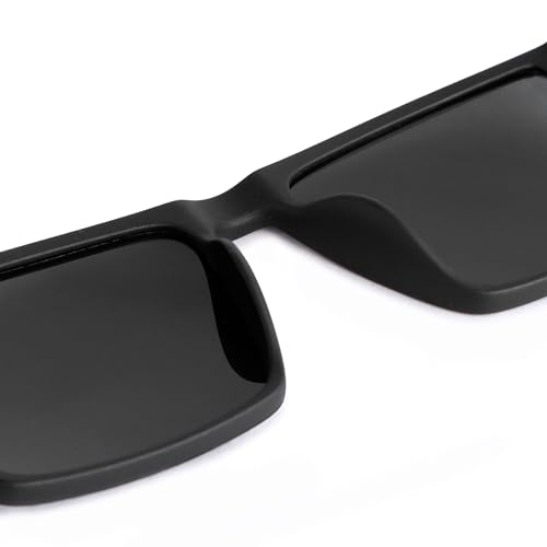 Image of Black Retro Square Sunglasses /Goggles For Men's -UV Protected-Pack of 1