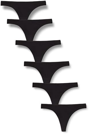 Amazon Essentials Cotton Thong Underwear for Women, Pack of 6 Amazon Essentials Cotton Thong Underwear for Women, Pack of 6