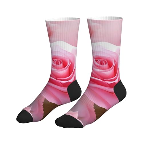 Floral Flower Rose Print Mid-Tube Sports Socks Skin-Friendly, Comfortable, And Breathable For Sports And Daily Wear.3