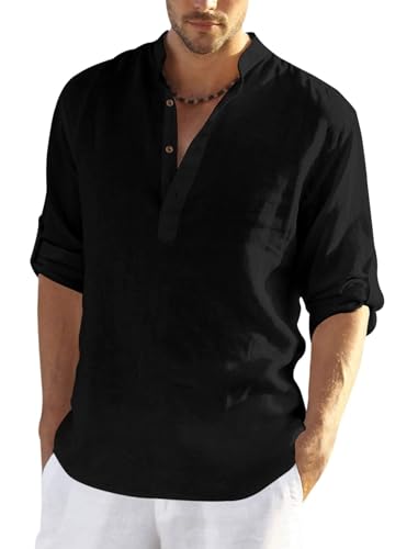 Image of Men's Kurta || Chinese Collar Long Sleeves || Straight Hip Length Kurtas || Short Kurta for Men || for Festival || Function || Occasion Wear Fancy Kurta for || Best Gifts for Men