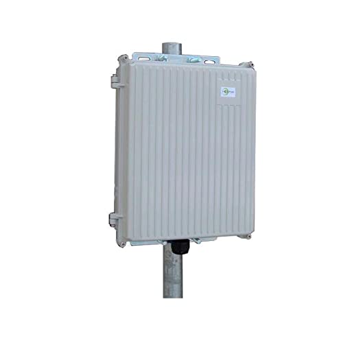 Wall/Pole Mt Outdoor DieCast Alum Hinged Lid Encl, 10x8x3" in, IP65, 5X 20mm Holes: 2X RJ45 CableGland + 3X HolePlugs Incl, 1x 3mm Vent Hole, Incl Al Mt Plate, 1.6" U-Bolt Pole Mt Bracket Incl
