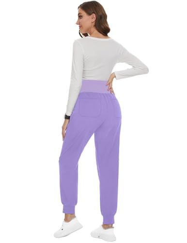 Image of PACBREEZE Women's Maternity Scrubs with 6 Pockets, Workwear Maternity Jogger Scrubs Pregnancy Pants, S-XXL