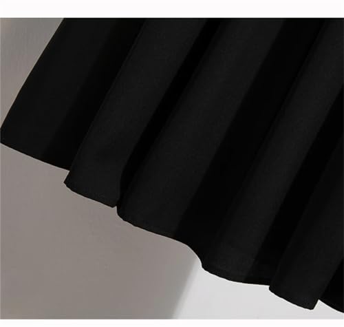 Generic Women Ruffle Pleated High Waist Summer A-Line Midi Skirts Loose Style Skirts2