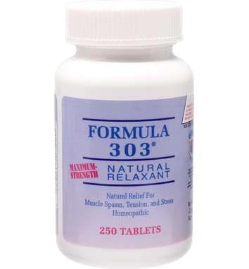 Image of Dee Cee Labs Formula 303 Maximum Strength All-Natural Relaxant Tablets, 250 Tablets; All-Natural Relaxant containing Magnesium for Sore Muscles, Passion Flower, and Valerian Root