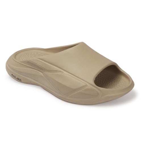 Image of AROOM Men's Classic Ultra Soft Sliders /Slippers with Cushion FootBed for Adult | Comfortable & Light Weight | Stylish & | Waterproof & Everyday Flip Flops for Gents /Boys