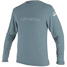 ONeill Mens Basic Skins Long Sleeve Sun Shirt, UPF 50+ Sun and Rash Protection for Surfing and All Outdoor Activities, Dusty Blue, Small