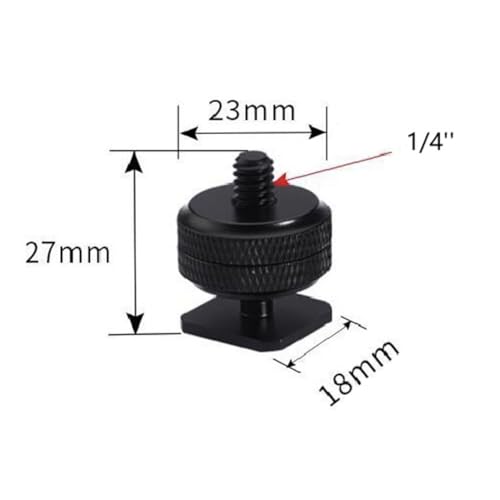 Tornillo de montaje de trípode de 4 pulgadas con soporte adaptador de zapata flash de doble capa para DSLR, para videocámara y accesorios de estudio fotográfico - imagen 7