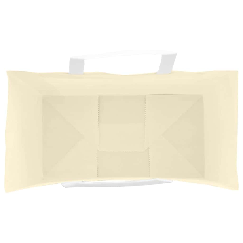 Torby papierowe kraft 50 szt. z żółtymi uchwytami 32x17x44 cm, torby na zakupy z recyklingu na prezenty, imprezy, zakupy i odpady