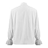 Men's Renaissance Steampunk Victorian Long Sleeve Jabot Collar Medieval Shirt Tops Western Shirts Dress Shirts Casual Shirts Cosplay Costume White #4