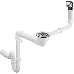 Valvula Automatica Fregadero hansgrohe D16-10 vaciador con rebosadero con válvula manual para una cubeta de granito cromo