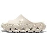 Ceroiress Men's Platform Recovery Slides Sport Sandals Flatform Chunky Cloud Trendy Height increase Clogs Stylish Comfort Fashion EVA(Beige, Adult, Women, 10, Numeric, US Footwear Size System, Medium)