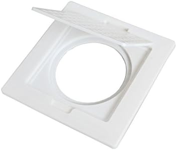 SHRUTI PVC Square 6" x 6" Cockroach Jali, Gutter Jali, Drain Water Out Let,Floor Jali with Filter Cup Set - White(1259,1272)